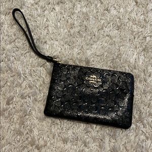 Black coach wristlet